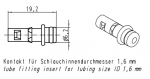 Pneumatikstiftkontakt ohne Absperrung 1,6 mm