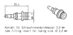 Pneumatikstiftkontakt ohne Absperrung 3,0 mm