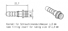 Pneumatikstiftkontakt ohne Absperrung 4,0 mm