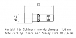 Pneumatikbuchsenkontakt ohne Absperrung 1,6 mm