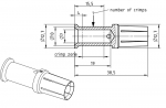 TC 100 Buchsenkontakt, 25 mm