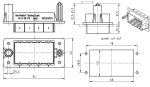 Han-Modular Andockrahmen fr 4 Module, fest montiert, a...d