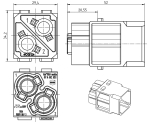 Han 100 A Modul, Stifteinsatz, Crimp, 10 - 35 mm