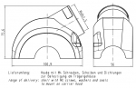 Han-Yellock 60 Gehuseoberteil, Druckknopfverr., seitlicher Kabeleingang, 1xM40