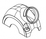 Han-Yellock 60 Gehuseoberteil, Druckknopfverr., seitlicher Kabeleingang, 1xM40