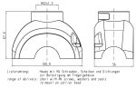 Han-Yellock 60 Gehuseoberteil, Druckknopfverr., gerader Kabeleingang, 1xM32