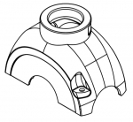 Han-Yellock 60 Gehuseoberteil, Druckknopfverr., gerader Kabeleingang, 1xM32