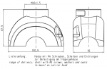 Han-Yellock 60 Gehuseoberteil, Druckknopfverr., gerader Kabeleingang, 1xM40