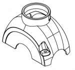 Han-Yellock 60 Gehuseoberteil, Druckknopfverr., gerader Kabeleingang, 1xM40