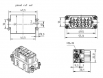 Han 10A Buchseneinsatz, Crimp, 0,14 - 4 mm