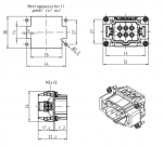 Han 6E Stifteinsatz, 0,75 - 2,5 mm, mit Drahtschutz