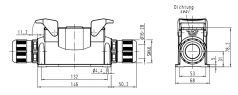 Han-Eco 24B Sockelgehuse, seitlicher Kabeleingang, 2xM40