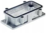 Han EMV 6B bulkhead mounted housing, screw locking