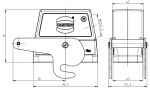 Han 16B Tllengehuse, seitlicher Kabeleingang, 1xM32, Zentralbgel(tllenseitig), hohe Bauform