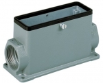 Han-Eco 16B surface mounted housing, side entry, 2xM32, central locking lever (on the hood), high construction
