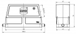 Han 24B Tllengehuse, seitlicher Kabeleingang, 1xM40, Lngsbgel, hohe Bauform