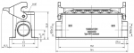 Han 24B Sockelgehuse, seitlicher Kabeleingang, 2xM25, Lngsbgel