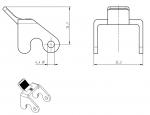 Han-Easy Lock Verriegelungsbgel 3A grau