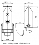 Han M 3A Kupplungsgehuse, gerader Kabeleingang, 1xM20, Lngsbgel, Edelstahl