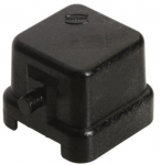 Han 3A thermoplastic protection cover for bulkhead & surface mounted housings, with seal, black