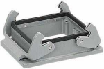 Han 32B bulkhead mounted housing, double locking lever